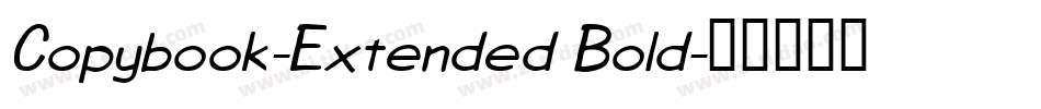 Copybook-Extended Bold字体转换